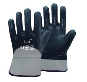 Lio 21320 Cotton jersey liner with ? blue nitrile coating